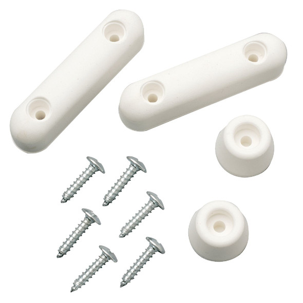 Do it Best 2" x 3/4" White Plastic Toilet Seat Screw Bumper Set DIB810-66