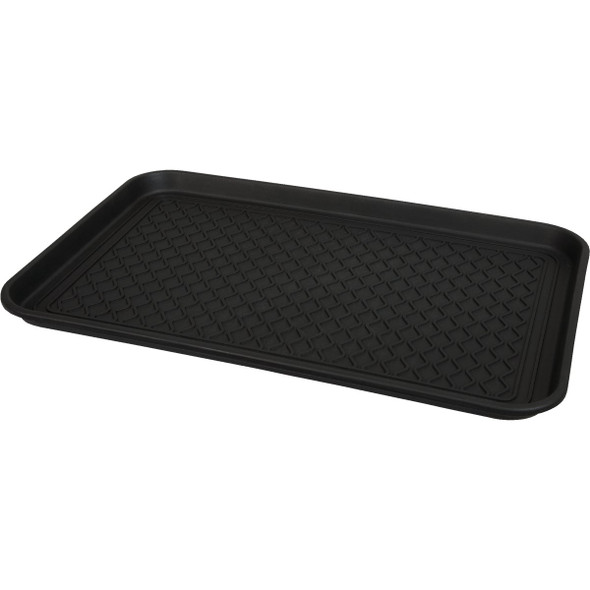 15.75 In. x 23.5 In. Black Recycled Plastic Rectangular Boot Tray KS151(ST)