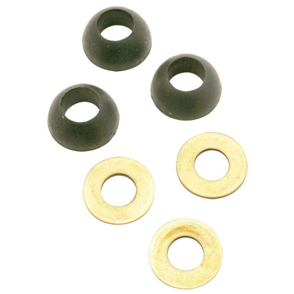 Do it Best 3/8 In. Black Cone Faucet Washer (6 Ct.) DIB810-27