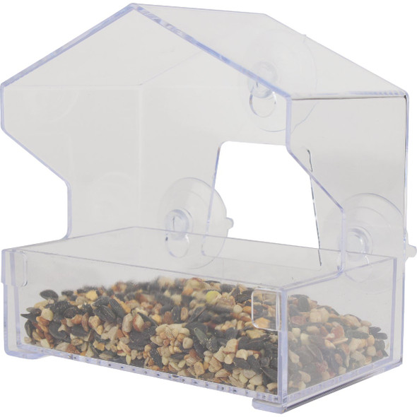 Perky-Pet Clear Plastic 1/2 Lb. Capacity Window Bird Feeder 345