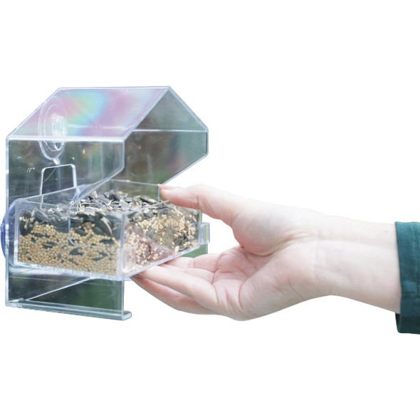 Perky-Pet Clear Plastic 1/2 Lb. Capacity Window Bird Feeder