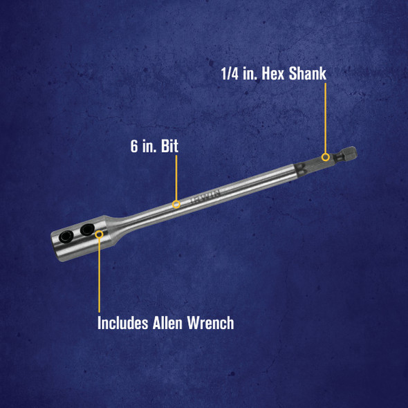 Irwin Speedbor 6 In. x 1-4 In. Spade Drill Bit Extension 88702 305871