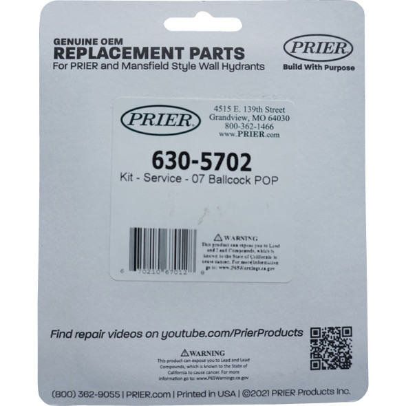 Mansfield Ballcock Service Kit Replacement Parts 630-5702 410273