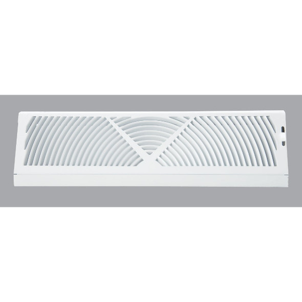 Home Impressions 18 In. White Steel Baseboard Diffuser 1BB1800WH