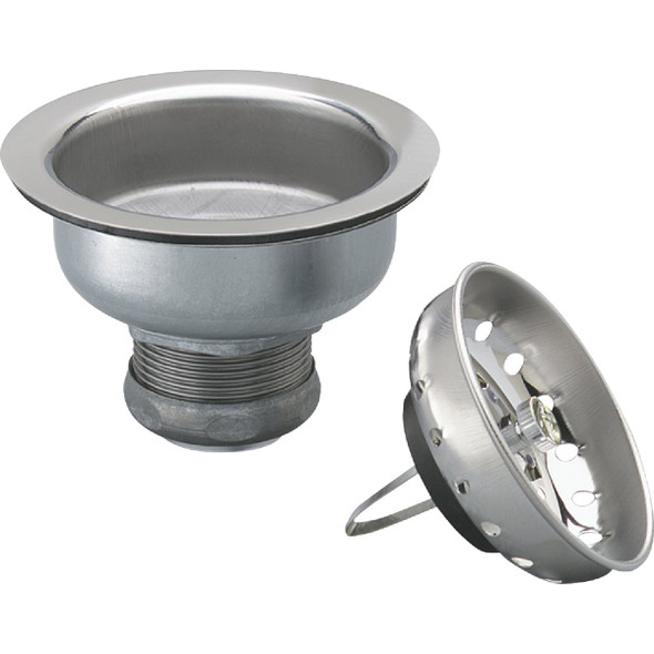 Keeney 3-1/2 in. to 4 In. Stainless Steel Basket Strainer Assembly 1443SS