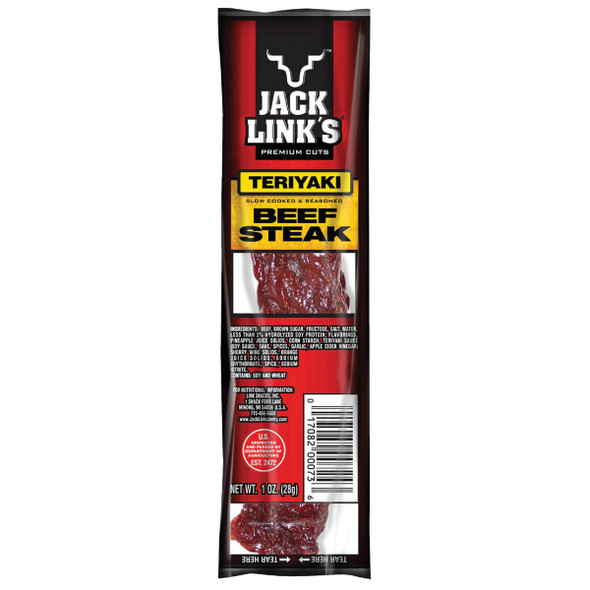 Jack Link's 1 Oz. Teriyaki Beef Steak Jerky 00274 Pack of 12