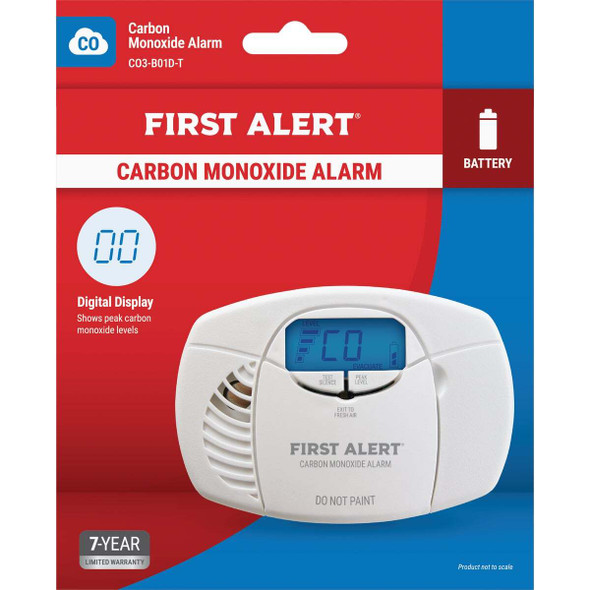 First Alert Battery Co Alarm CO3-B01D-T