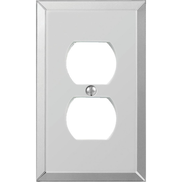 Amerelle 1-Gang Acrylic Outlet Wall Plate, Beveled Mirror 66D