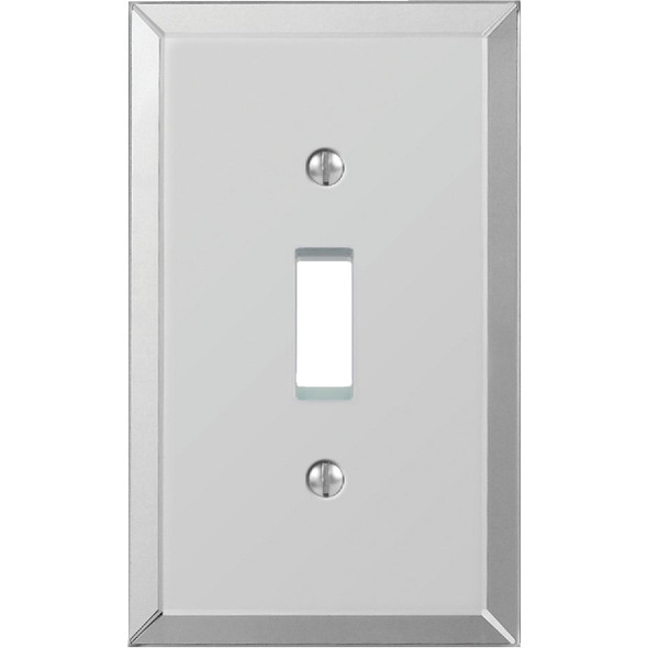 Amerelle 1-Gang Acrylic Beveled Mirror Toggle Switch Wall Plate 66T