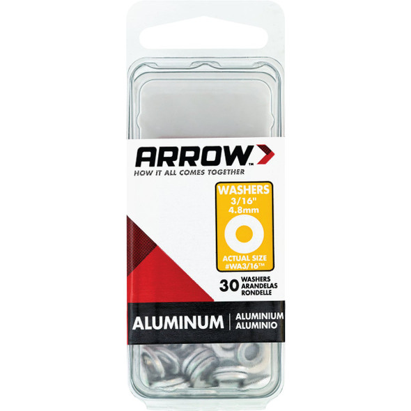 Arrow 3/16 In. Aluminum Rivet Washer (30-Pack) WA3/16