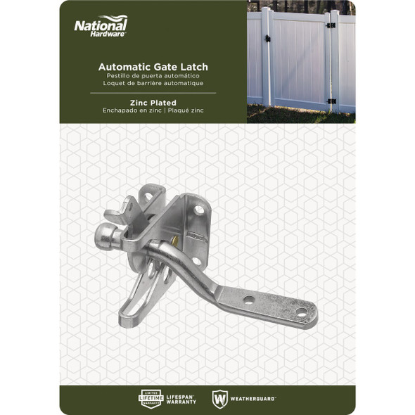 National Hardware Zinc Steel Automatic Gate Latch