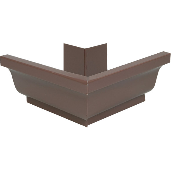 Spectra Metals 5 In. Aluminum Brown Mitre Gutter Outside Corner 5OTMRTB