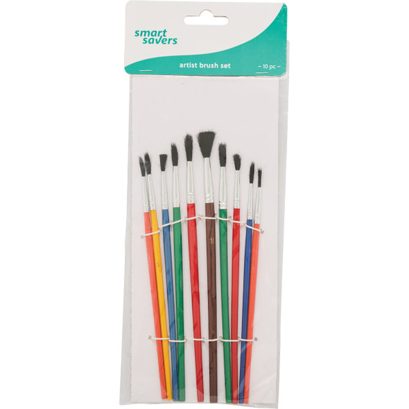 Smart Savers 10pc Artist Brush CC101128 Pack of 12
