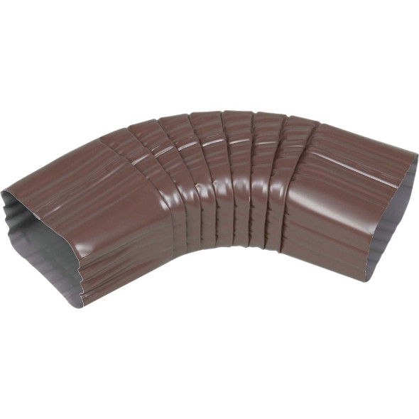 Spectra Metals 3 x 4 In. Aluminum Brown Side Downspout Elbow 4BELRTB