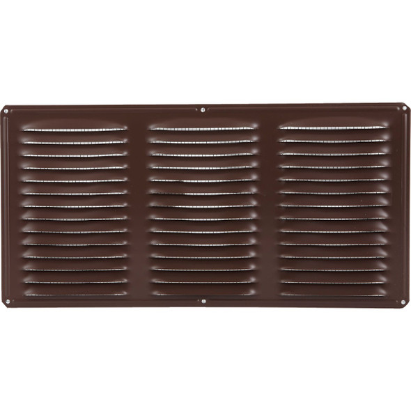 AirVent 16 In. x 8 In. Brown Aluminum Under Eave Vent