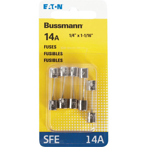 Bussmann 14A 32V SFE Glass Tube Automotive Fuse (5-Pack) BP-SFE-14-RP 571045