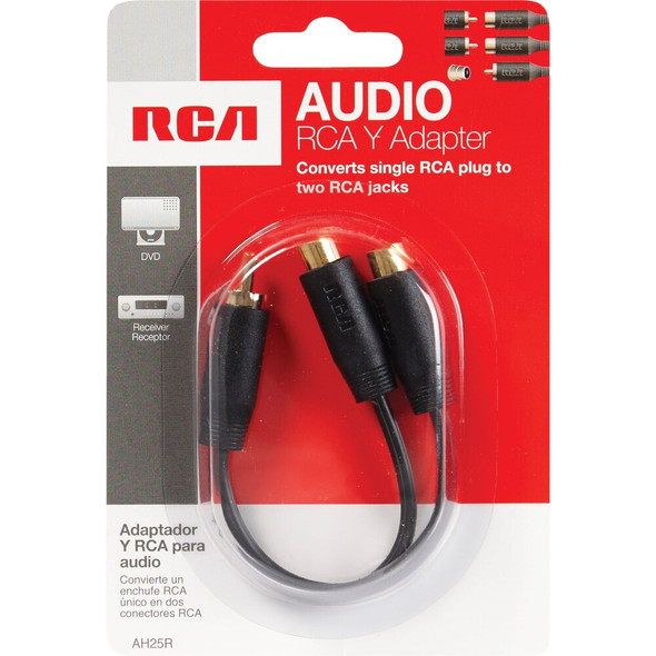 RCA 3 In. Single Male to Double Female Y-Adapter AH25R 516619