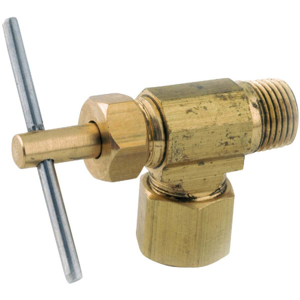 Anderson Metals 1/8 In. MIP X 1/4 In. OD Tube Needle Angle Valve 759103-0402