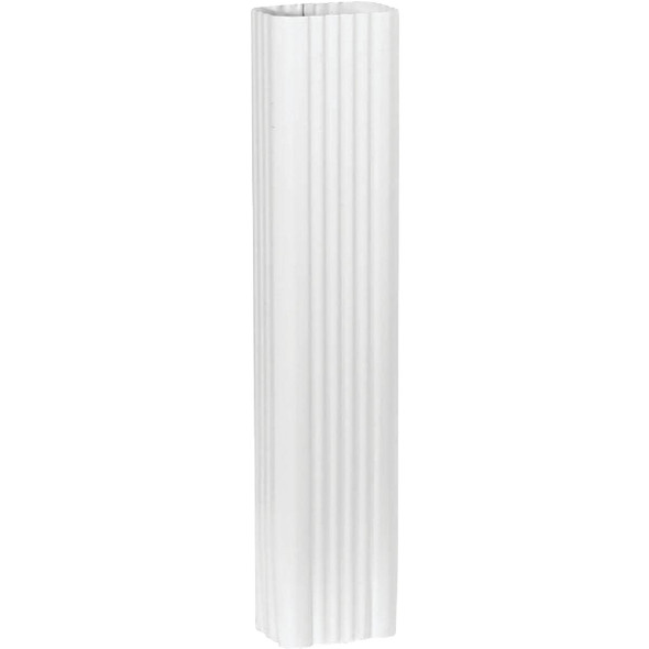 Spectra Metals 3 In. x 4 In. x 15 In. K-Style White Aluminum Downspout Extension