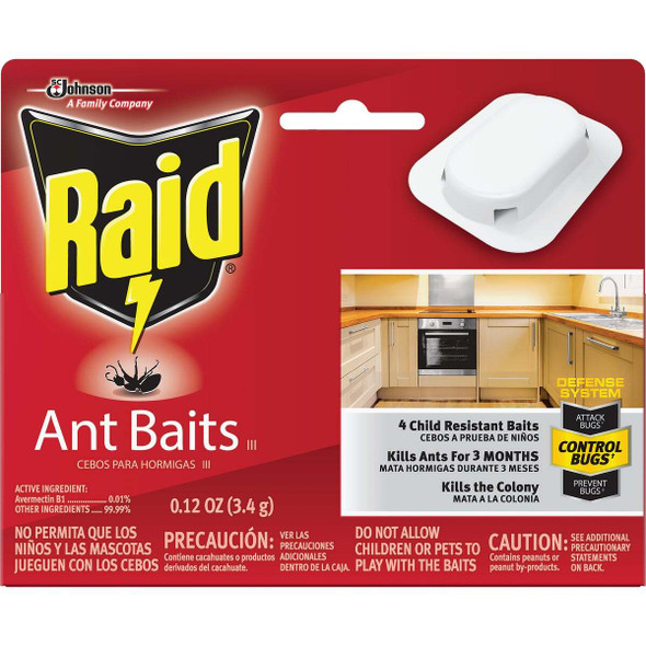 Raid 0.24 Oz. Solid Ant Bait Station (4-Pack) 76746