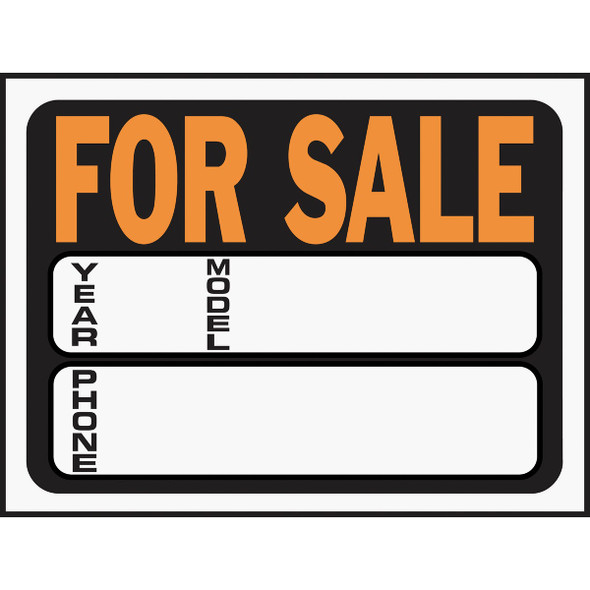 Hy-Ko 9x12 Plastic Sign, Auto For Sale 3031 Pack of 10