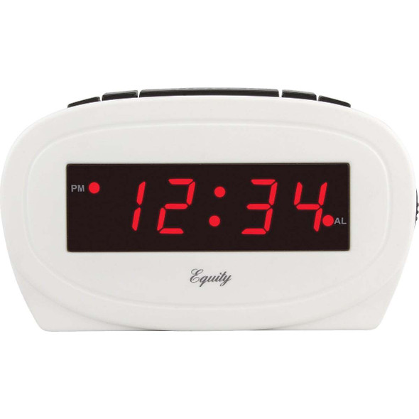 La Crosse Technology Equity White Electric Alarm Clock 30227