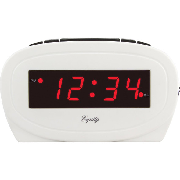 La Crosse Technology Equity White Electric Alarm Clock 30227