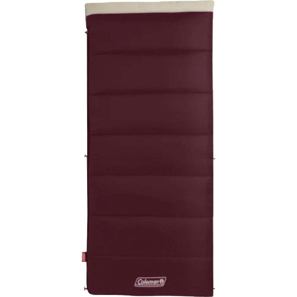 Coleman 50 Deg F 33 In. W. x 75 In. L. Red Adult Sleeping Bag 2205654