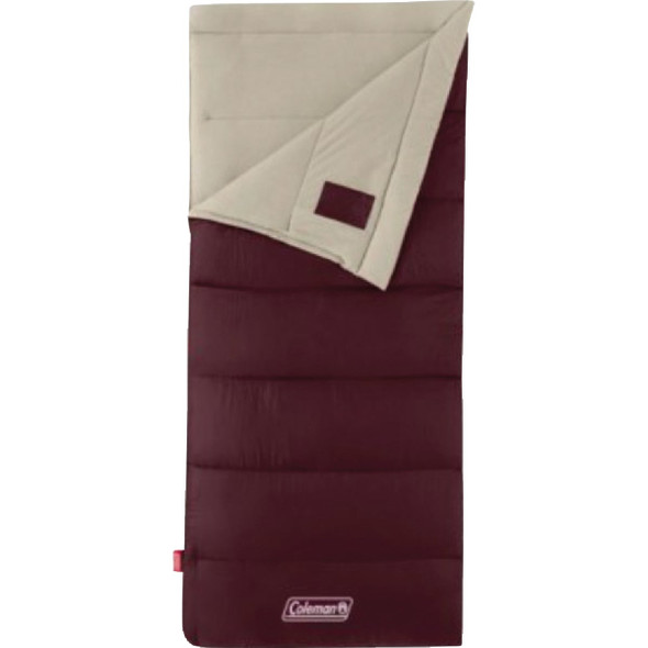 Coleman 50 Deg F 33 In. W. x 75 In. L. Red Adult Sleeping Bag 2205654 824526