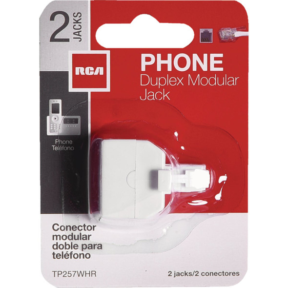RCA White 2-Line Phone Splitter TP257WHR 501581