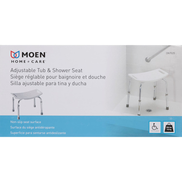 Moen Home Care 300 Lb. Capacity Shower & Tub Seat, Glacier DN7025 438308