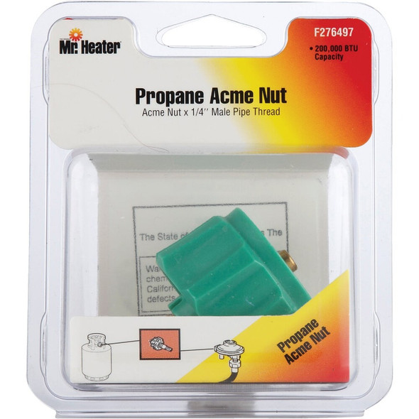 MR. HEATER Acme Nut x 1-4 In. MPT Under 200,000 BTU Quick Connect Male Plug F276497 448117