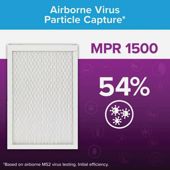 Filtrete High Performance Air Filter, 1500 MPR, 14 In. x 24 In. x 1 In. Filtrete High Performance Air Filter, 1500 MPR, 14 In. x 24 In. x 1 In.