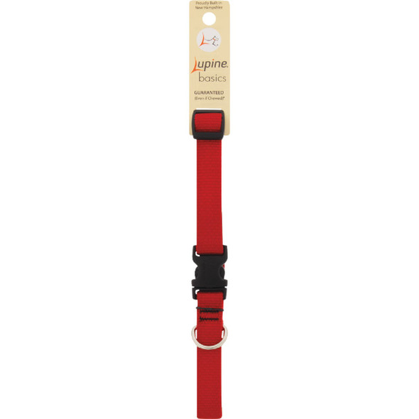 Lupine 3/4 In. Traditional Solid Red 13 to 22 In. Adjustable Collar 22502