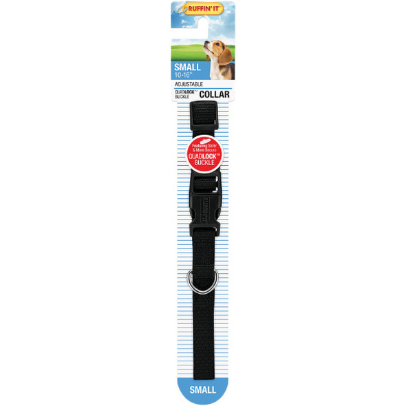 Lupine 3/4 In. Black Adjustable Dog Collar