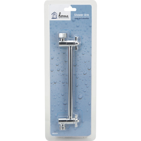 Home Impressions 9 In. Chrome Adjustable Shower Arm 480304 480304