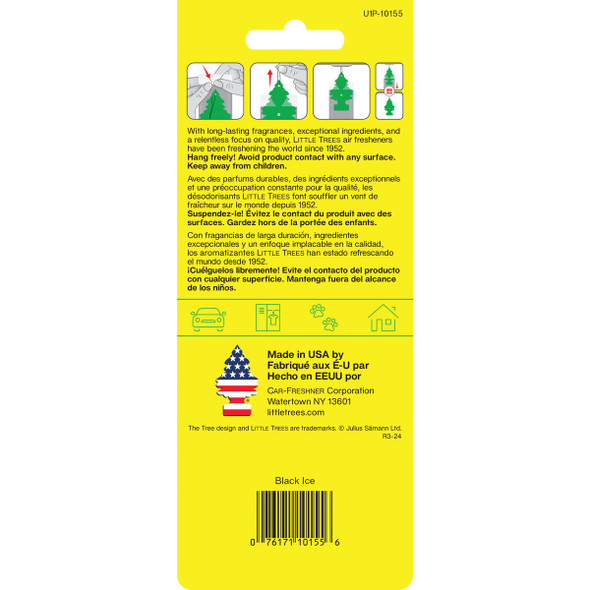 Little Trees Car Air Freshener, Black Ice U1P-10155 581249