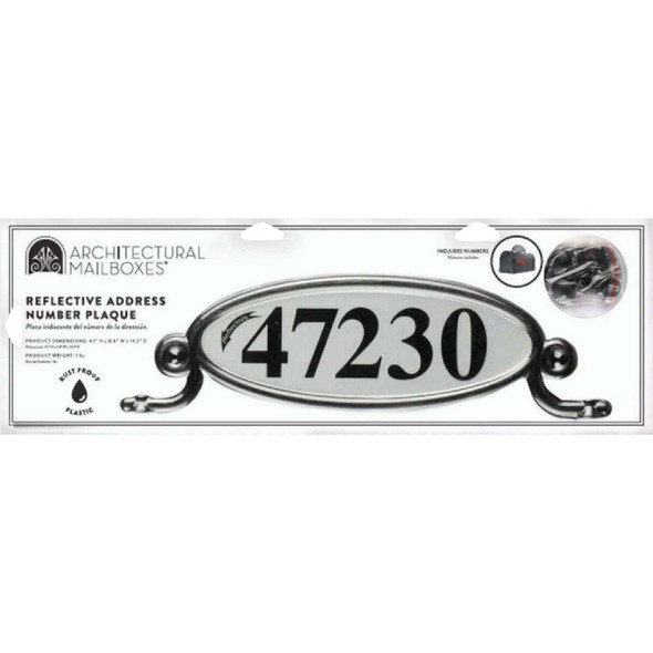 Architectural Mailboxes Mailbox Reflective Address Plaque MBPLAQ0B6AM