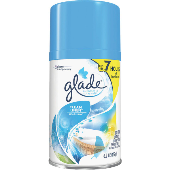 Glade 6 Oz. Clean Linen Spray Automatic Air Freshener Refill 71773