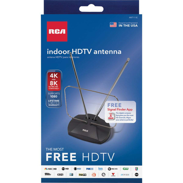 RCA Adjustable Black 5.1 In. Indoor Antenna ANT111E