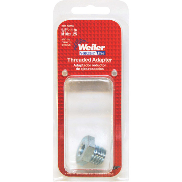Weiler Vortec 1-1-4 In. x 10 Angle Grinder Arbor Adapter 36052 337064