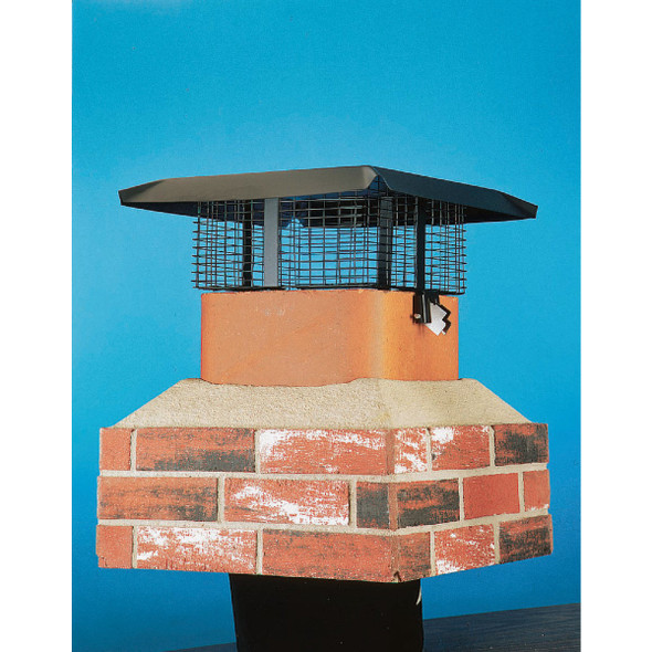 Shelter Adjustable Black Galvanized Steel Single Flue Chimney Cap Shelter Adjustable Black Galvanized Steel Single Flue Chimney Cap