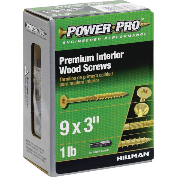 Power Pro 1lb 9x3 Wood Screw 48584V4 766333