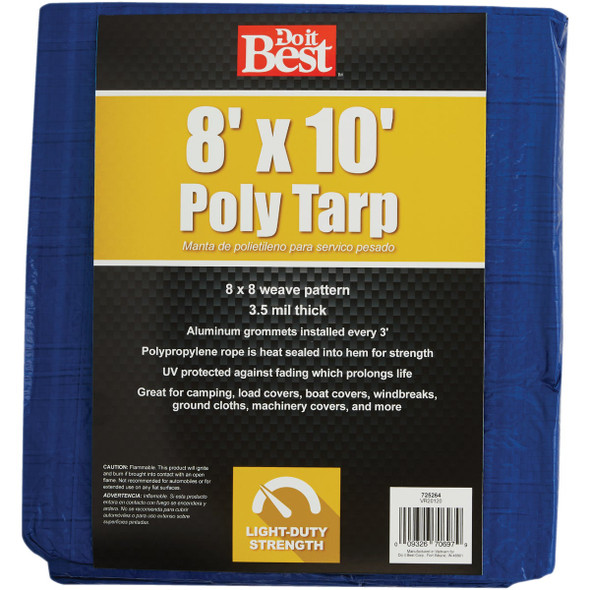 Do it Best Blue Woven 8 Ft. x 10 Ft. General Purpose Tarp 725264