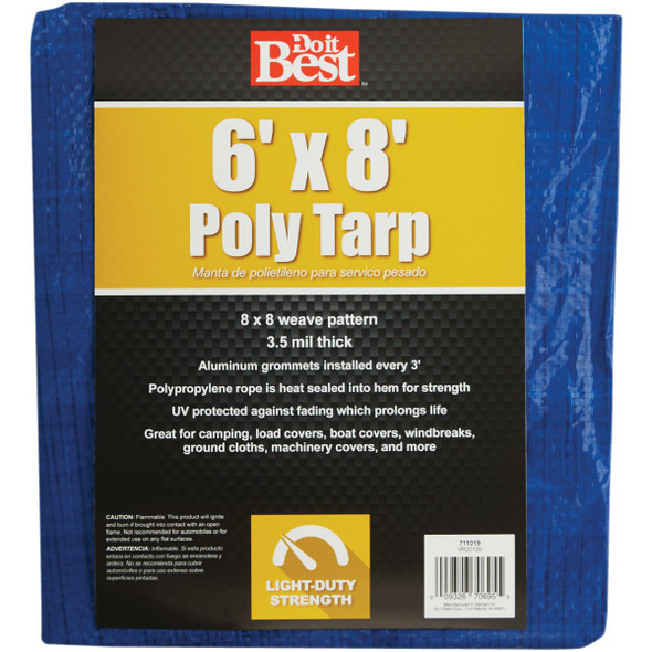 Do it Best Blue Woven 6 Ft. x 8 Ft. General Purpose Tarp 711019