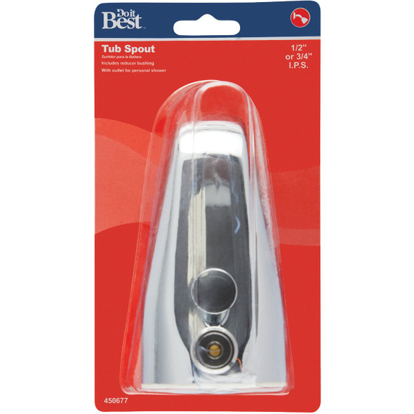 Do it 5-1/2 In. Top Mount Chrome Bathtub Spout with Diverter Do it 5-1/2 In. Top Mount Chrome Bathtub Spout with Diverter