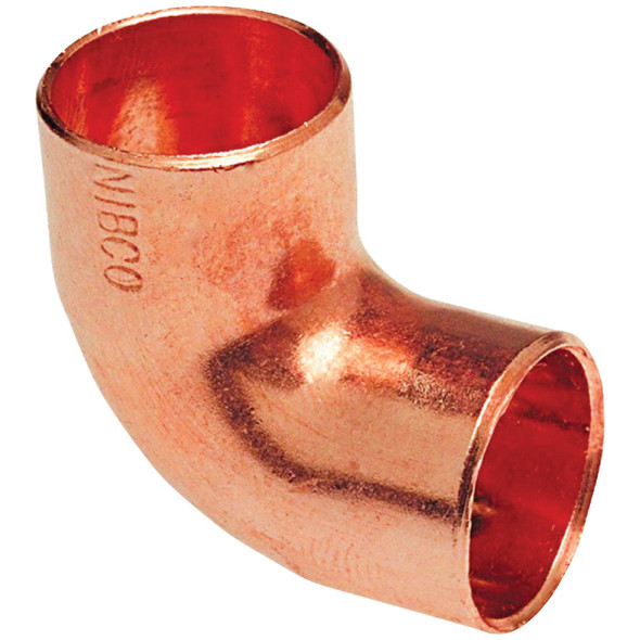NIBCO 1/2 In. CxC 90 Deg. Close Ruff Copper Elbow (1/4 Bend) (10-Pack) W01450J