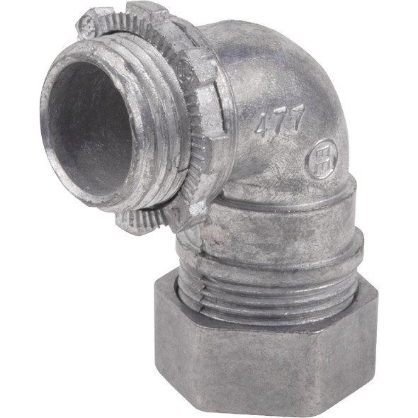 Halex 3/4 In. Compression 90-Degree EMT Conduit Connector 90292 Halex 3/4 In. Compression 90-Degree EMT Conduit Connector 90292