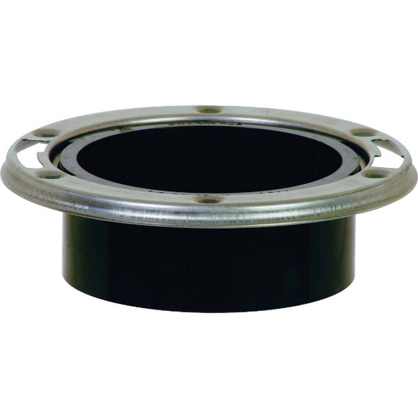 Sioux Chief 3 In. Hub/Inside 4 In. ABS Open Toilet Flange with SS Swivel Ring