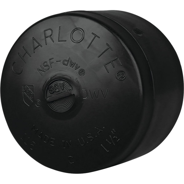 Charlotte Pipe 1-1/2 In. Hub ABS Cap ABS 00116  0600HA